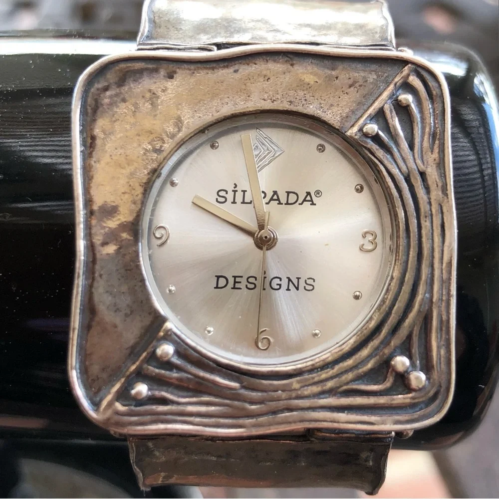 Silpada Sterling Silver Hinged Wrist Watch - Picture 3 of 17